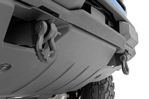 Ford Bronco Tow Hook Brackets - Front - Rough Country - Tow Hook to Shackle Conversion Kit - Black - '21-'25